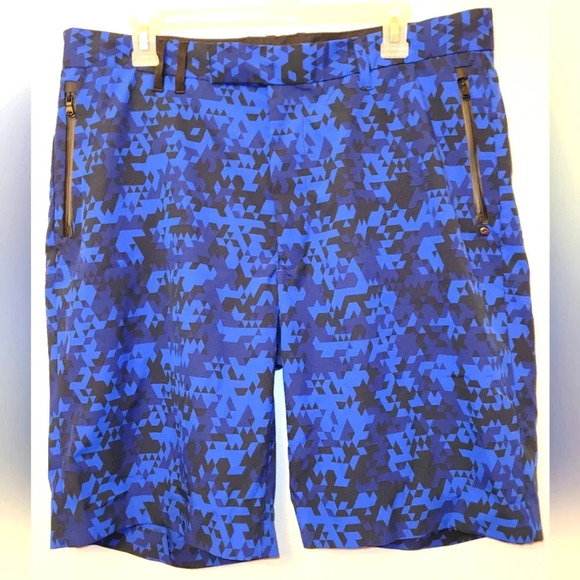 Polo Ralph Lauren Other - Polo Ralph Lauren RLX Digital Golf Shorts size 36 blue/black w/zip pockets LOT N